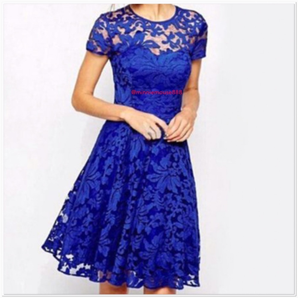 Casual Blue Lace Dress NWOT